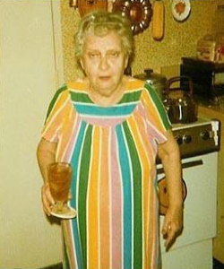 An old lady in the party spirit.